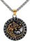 Viking Odin Wolf Fenrir Anhänger Halskette - Wikinger Schmuck für Herren Rune Anhänger, nordische Mythologie Amulett Men's Gold & Silver Stainless Steel Vegvisir Rune Celtic Jewellery Gift
