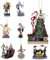 Gyoungt 8PCS Stocking Cap Funny Santa Christmas Ghost Hanging Ornaments, Acrylic, Christmas