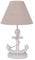Grafelstein Tischlampe WHITE ANCHOR weiß beige mit Anker und Juteband Tau maritim E27