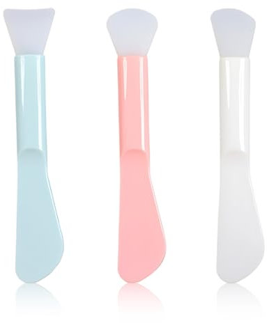 DWFEYOI - Pinceles para mascarillas, 2 piezas, pinceles en forma de abanico, pinceles faciales suaves, aplicador de mascarillas faciales, para mascarillas de barro, herramientas de maquillaje