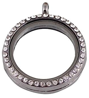 IWOWHERO Kristall Anhänger Glasmedaillon Diy-kristallanhänger Mit Strasssteinen Edelstahl Anhänger Für Foto Und Kleine Gegenstände