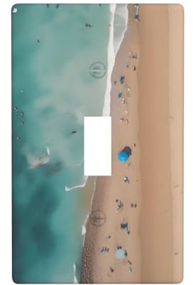 Aerial View of The Beach Printed Wall Plate, Polycarbonate Decorative Socket Cover for Home & Office