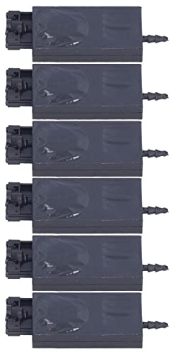 RiToEasysports Ink Damper Solvent, PP Rectangular Replacement with 4mm X 3mm Tube for XP600 Printer, Easy Installation Compatible with Solvent Water Based Dye Pigment Ink for Consistent (Black)