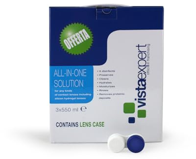 All-in-one Contact Lens Solution - Bulk Packs - 3 x 550 ml Bottles