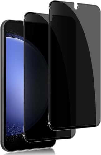 Holilo pour Samsung Galaxy S23 FE Anti-Espion Verre Trempé 2 Pièces, 9H Dureté Privacy Verre Trempé Membrane Anti-Spy Protection D'écran Anti-Peeping Anti Rayures Film Protection