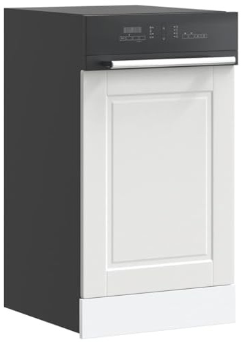 AJJHUUKI Cabinets & Storage,Kitchen Cabinets,Dishwasher Panel Porto White 45x1,5x67 cm Engineered Wood