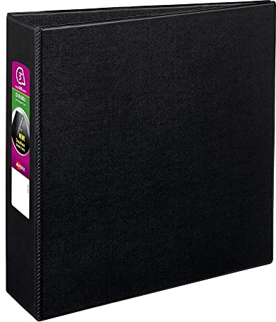 Avery Durable 27650 Ringbuch mit 3 Ringen, 7,6 cm, 1 schwarzer Ordner