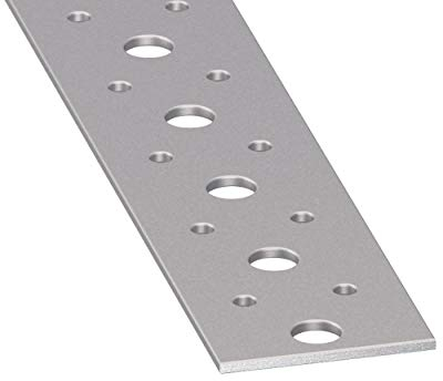 Placa perforada galvanizada, 40 x 2 mm, 1 m