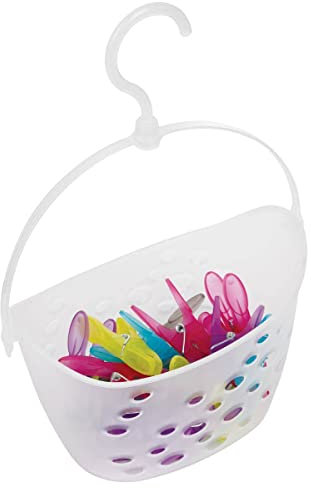 5 five simply smart 5five - Juego de 24 Pinzas para la Ropa con Cesta