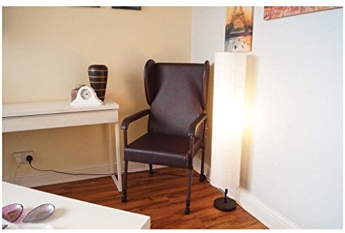 Aidapt Chesterfield Orthopaedic High Back Seat Chair With Adjustment for Leg and Back Height, Easy Wipe Clean Material For Use Elderly and Users With Limited Mobility In Living Rooms and Bedrooms.