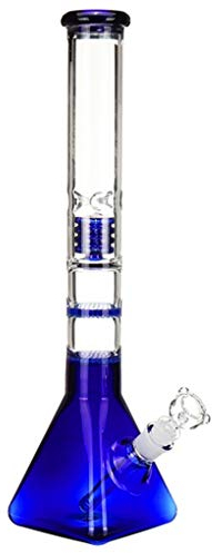 Aoheuo Grand Bong en verre épais de 40,6 cm pour fumer et recycler les tuyaux d'eau de 14,5 mm
