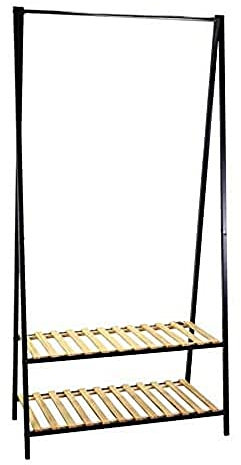 Vacchetti Giuseppe iperbriko Porte-Manteau en métal Noir avec étagères 90 x 42 x 180 h cm