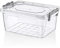 40L/20L/13L/11L/10L/8.5L/6.5L/5L/3.8L Clear Kitchen Pantry Storage Container Fridge Freezer Dishwasher Microwave Safe Food Storage Box Organizer Meal Carrier (5 Litre Rectangular Box)