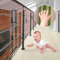 XiYee Treppen Schutznetz, 3 Meter Geländer Sicherheitsnetz, Sicherheitsnetz, Treppenschutznetz für Kinder, Baby Balkonnetz, Sicherheitsnetz für Kinder, Treppenschutznetz Baby, Safety Net (Brown)
