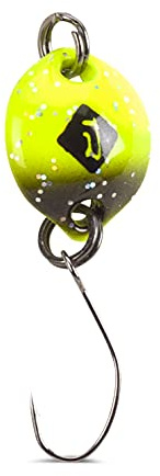 Iron Trout Button Spoon 1,8g - Forellenblinker, Sänger Farbe:Yellow Black/Yellow