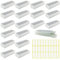 19Pcs Plastic Rectangle Microscope Glass Holder Slide Box Microscope Slide Box For 5 Slides Laboratory Supplies with a Self-Adhesive Sticker(30pcs）