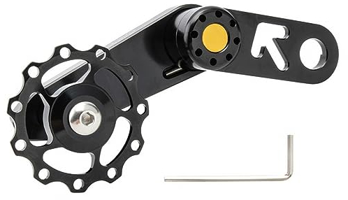 MEROURII Fahrrad Kettenspanner, Klapprad Einzelgeschwindigkeits Konverter, Fahrrad Single Speed Kettenspanner aus Aluminiumlegierung, Hintere Kettenführung
