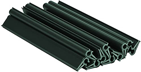 WDB - Befestigungsclips Klemmschienen für Sichtschutzstreifen - Sichtschutz/Windschutz für Garten und Zaun – Doppelstabmattenzaun - für Premium Line, Standard Line - 10 Stück - Grün - RAL 6005