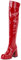 MJIASIAWA Donna Festa Sopra Il Ginocchio Moda Tacco Chunky Plateau Warm Vernice Prom Boots Vestito Inverno Serata Stivali Equitazione Zip Rosso Numero 40 EU/41 Asiatico