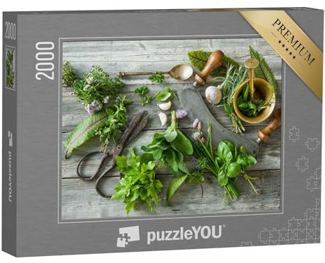 puzzleYOU: Puzzle 2000 Teile „Frische Gewürze und Küchenkräuter“ – aus der Puzzle-Kollektion Kräuter
