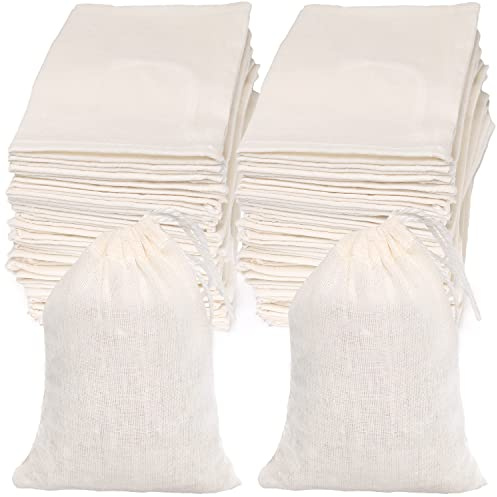 Limko Cotton Bags Muslin Bags Sachet Bag for Home Supplies (3x4 Inch 50 Pack)