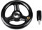 Tiiyee 3 Spoke Hand Wheel, Round 3 Spoked Milling Handwheel Black Electric Wood Bakelite Machine Three Wheel Plastic Detachable Crank Revolving with Handle for Lathe Industrial 12X100mm