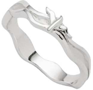 DUR Strandwellen Möwe Damen Ring aus Sterling-Silber in der Farbe Silber, Größe: 58, R5764.58