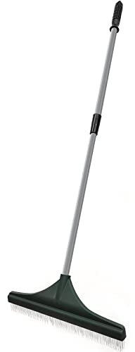 SOYUS Artificial Turf Rake Carpet Rake Grass Broom Hand Rake with Adjustable Handle Steel 32 to 52 inches for Synthetic Grass Lawn Leaf Carpet Pet Hair Remove