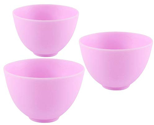 COHEALI Lot de 3 masques faciaux en silicone - Bol mélangeur réutilisable - Bol en silicone - Pour le bricolage - Masque pour les yeux - Outil de soin du visage