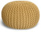 casamia Pouf Ø 55 o. 45 cm Strickhocker Sitzpouf Bodenkissen für Innen Indoor Größe ø 55 cm, Farbe gelb