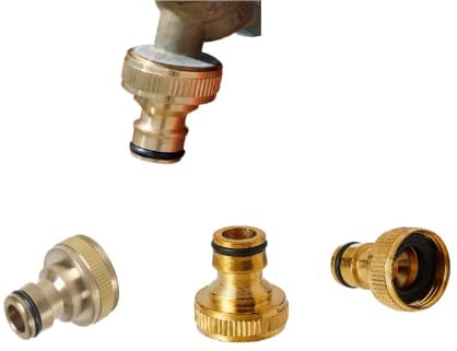 hep® Brass Outdoor Garden Hose 3/4 Female Screw on Tap Connecor for Garden Tap to 12.5mm / 15mm - Hose Brass Garden Hose Tap Connector, 3/4