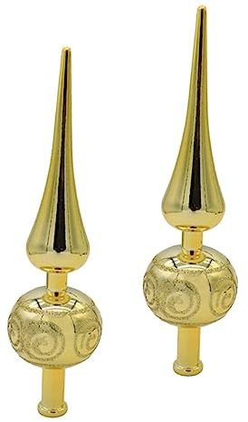 BUGUUYO 2st Weihnachtsbaumspitze Stern Weihnachtsbaum-endstücke Vintage Baumspitze Christbaum Spitze Weihnachtsfeierzubehör Baumspitze Ornament Kugelförmig Plastik Weihnachtsutensilien 3D