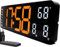 Opis Clock 1 XL Naranja/Blanco - Reloj Digital Pared Grande con Temperatura y LED - Reloj Pared Digital Grande para Cocina, Oficina, y Gimnasio