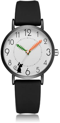 CIVO Montre-Femme Noir-Silicone Analogique-Quartz Montre-Bracelet-Femme - Minimaliste Montre Etanche pour Dames Classique, Élégant Cadeau pour Femme