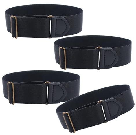 ONEBO 2 Paar Ärmelhalter,verstellbarer, elastischer Bein-Strumpfband,Manschette fixiert,Damen und Herren Hemd Ärmelhalter,für Kellner Damen Herren Hemd