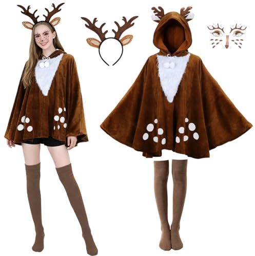 Capaneus Karneval Kostüm Zubehör Damen, Karneval Kostüm Set für Karneval Fasching Cosplay Halloween Motto Party