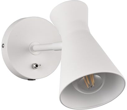 Reality Leuchten Wandspot Enzo R20781731, Metall Weiß matt, exkl. 1x E27