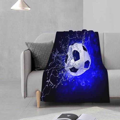 Kuscheldecke Jungen 150x200,Fußball Decke Kinder,Sport Themen Warme Kuscheldecke Sofadecken Flanelldecke Decken für Kinderbetten (A, 150x200cm)