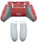 Hzxkqmil Carcasa Inferior de Repuesto & Cubierta de Rieles Laterales para Xbox Series X/S Controller, Funda Personalizada DIY Placas Traseras para Xbox Core Mando Inalámbrico (Rojo + Gris)