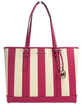 Michael Kors Jet Set Saffiano Große Leder-Tragetasche (Electric Pink Multi), Mehrfarbig/Meereswellen (Ocean Tides), Large