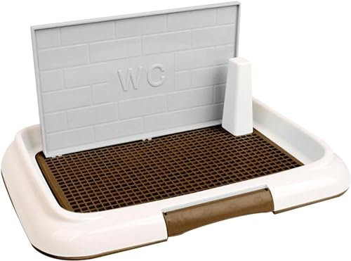 Tappetino per Vasino per Cani da Interni, Custodia per Lettiera, Griglie in Rete Riutilizzabili, Toilette per Cani, Vassoio per Orinatoio Semplice, ROSA