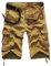 Sommer Shorts Herren Cargo Kurze Freizeithose Bermuda Shorts Inkl Gürtel Stretch Cargo Shorts Baumwolle Leicht Kurze Hosen Sport Relaxed Fit Shorts mit Multi Taschen Funktionshose 3/4 Hose Herren
