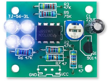 EIELE LED-Atemlicht Lötübungsset Löt-Lernprogramm Für Elektronik Elektronisches Löten Lernen Und Lehren Lötarbeiten Erforderlich 1Stück (Löten Erforderlich)
