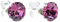 pewterhooter Women 925 Sterling Silver Crystal Stud Earrings (Sparkling Rose)