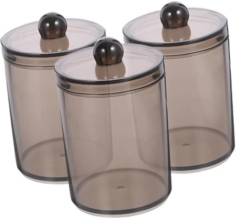 Amosfun 3stücke Aufbewahrungsbox Mit Deckel Für Wattestäbchen Wattepads Und Make-up-tools Kompakt Und Bruchfest Für Schreibtisch Badezimmer Und Kommode