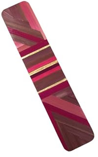 Marque-page Perles de Pluie en marqueterie de paille et feuille d'or 24K sur bambou, unique, artisanat de qualité, élégance intemporelle, 3.2 x 12 cm, 3 mm, 1 pièce