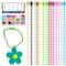 Glarks 200pcs 2.4mm x 12cm Colored Ball Bead Chains Set, 20 Colors Metal Hanging Chains Necklace with Connector, Ball Chain with Bead Connector Clasp for Hanging Ornament Jewelry Tag