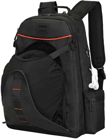 Goloni Professional Equestrian Backpack with Concealed Helmet Holder, Waterproof Horse Riding Boot Bag Helmet Bag