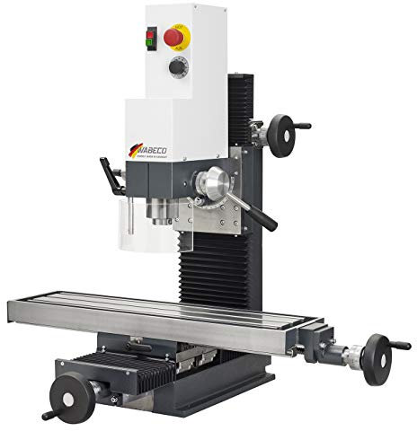 WABECO Fräsmaschine F1410 LF MK2 mit Kugelrollspindeln XYZ-Achse 1,4 kW Arbeitstisch 700x180 mm Made in Germany