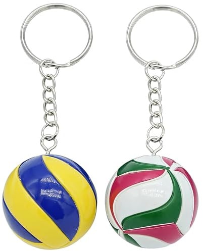 Moydolo 2 Stück Volleyball Schlüsselanhänger Sport Souvenir Volleyball Anhänger Schlüsselketten Geschenke für Sportfan Tasche